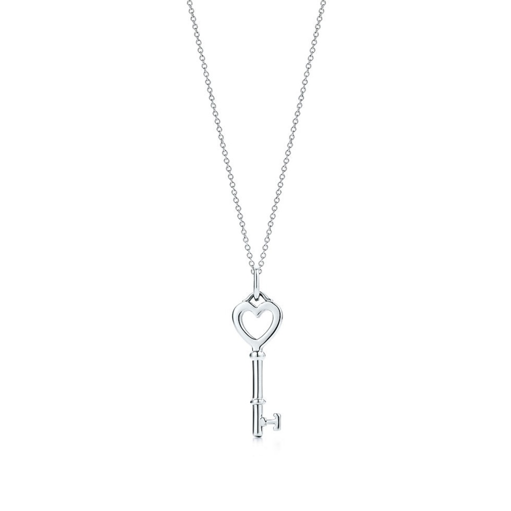 Tiffany & Co. Heart Key Pendant Necklace